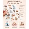 Sevimli Tatlı Rakun Sticker Set