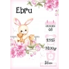 Pembe Tavşan Temalı Yaş Panosu