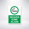 Sigara İçme Alanı Sticker 20X28 Cm
