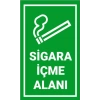 Sigara İçme Alanı Sticker 20X28 Cm