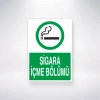 Sigara İçme Bölümü Sticker 20X28 Cm