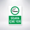 Sigara İçme Yeri Sticker 20X28 Cm