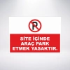 site içinde araç park etmek yasaktır Sticker 20X28 Cm