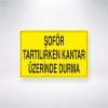 Şoför Tartılırken Kantar Üzerinde Durma Sticker 20X28 Cm