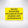 Sona Eren Bir Bakım İşinde Ekip Elemanları Toplanıp Sayılmadan O Ünite Çalıştırılmayacaktır Sticker 20X28 Cm