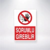 Sorumlu Girebilir Sticker 20X28 Cm