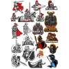 Şövalye Sticker Set 3 16 Parça Telefon, Tablet, Defter, Laptop Sticker