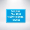 Soyunma Odalarını Temiz ve Düzenli Tutunuz Sticker 20X28 Cm