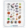 Spor Topları Sticker Set 1 15 Parça Telefon, Tablet, Defter, Laptop Sticker