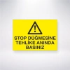 Stop Düğmesine Tehlike Anında Basınzı Sticker 20X28 Cm