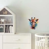 Sulu Boya Efektli Zürafa Kafası Duvar Stickerı