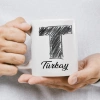 T Harfi Karakalem İsme Özel Kupa