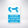 Taşlama Yaparken İş Gözlüğü Kullan Sticker 20X28 Cm