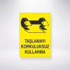 Taşlamayı Korkuluksuz Yapma Sticker 20X28 Cm