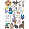 Tavşan Sticker Set-11 17 Parça Telefon, Tablet, Defter, Laptop Sticker