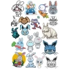 Tavşan Sticker Set 9 18 Parça Telefon, Tablet, Defter, Laptop Sticker