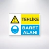 Tehlike Baret Alanı Sticker 20X28 Cm