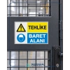Tehlike Baret Alanı Sticker 20X28 Cm