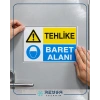 Tehlike Baret Alanı Sticker 20X28 Cm
