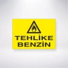 Tehlike Benzin Sticker 20X28 Cm