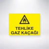 Tehlike Gaz Kaçağı Sticker 20X28 Cm