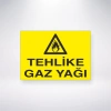Tehlike Gaz Yağı Sticker 20X28 Cm
