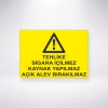 Tehlike Sigara İçilmez Kaynak Yapılmaz Açık Alev Bırakılmaz Sticker 20X28 Cm