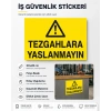Tezgahlara Yaslanmayın Sticker 20X28 Cm