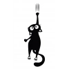 Tırmnan Kedi 17x17 Cm Sticker Folyo
