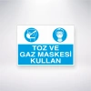 Toz ve Gaz Maskesi Kullan Sticker 20X28 Cm