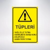 tüpleri yağlı elle tutuma Sticker 20X28 Cm