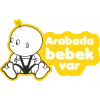 Arabada Bebek Var Sticker 10x10 cmRenkli Sticker