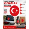 Türkiye Bayrağı Sticker 10x10 cmRenkli Sticker