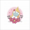 Unicor Çiçekli Sticker