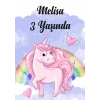 Unicorn Temalı Doğum Günü Afişi 35X50 cm