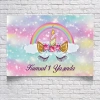 Unicorn Temalı Doğum Günü Afişi 35X50 cm