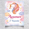 Unicorn Temalı Doğum Günü Afişi 35X50 cm