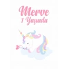 Unicorn Temalı Doğum Günü Afişi 50X70 cm