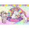 Unicorn Temalı Doğum Günü Afişi 50X70 cm