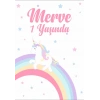 Unicorn Temalı Doğum Günü Afişi 50X70 cm