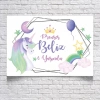 Unicorn Temalı Doğum Günü Afişi 50x70 Cm