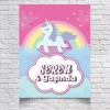 UNICORN TEMALI DOĞUM GÜNÜ AFİŞİ 50X70 cm