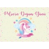 Unicorn Temalı Doğum Günü Afişi 70X100 cm