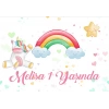 Unicorn Temalı Doğum Günü Afişi 70X100 cm