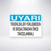 Uyarı Tekerlekleri Yüklemeden ve Boşaltmadan Önce Tokozlanmalı Sticker 20X28 Cm