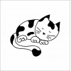 Uyuyan Kedi Sticker