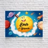 Uzay Temalı Doğum Günü Afişi 35X50 cm