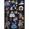 Uzay ve Astronot Sticker Set 3 16 Parça Telefon, Tablet, Defter, Laptop Sticker