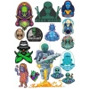 Uzaylı Alien Sticker Set-1 17 Parça Telefon, Tablet, Defter, Laptop Sticker