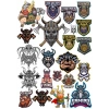 Vikingler Sticker Set 25 Parça Telefon, Tablet, Defter, Laptop Sticker